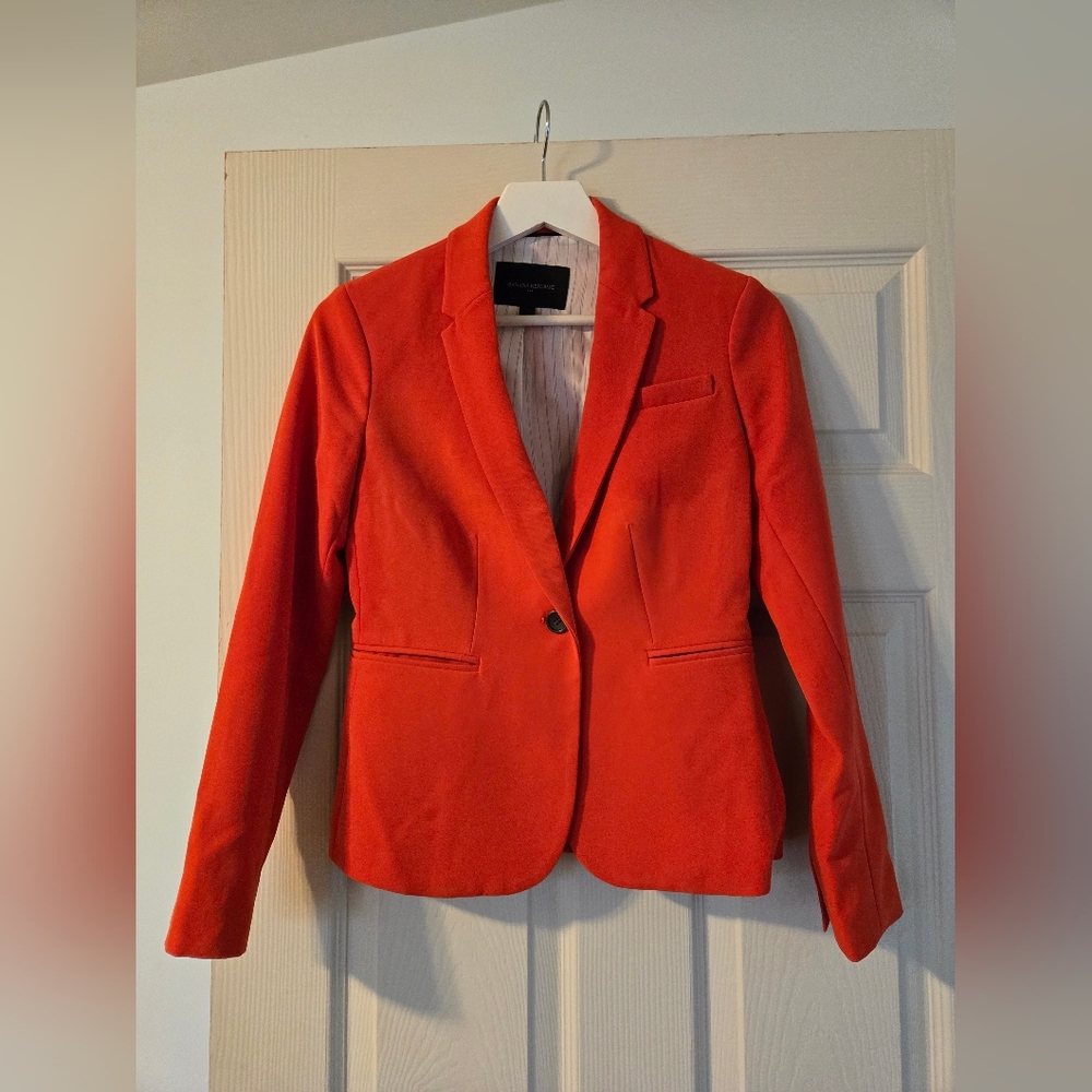 Banana Republic Vibrant Orange Blazer